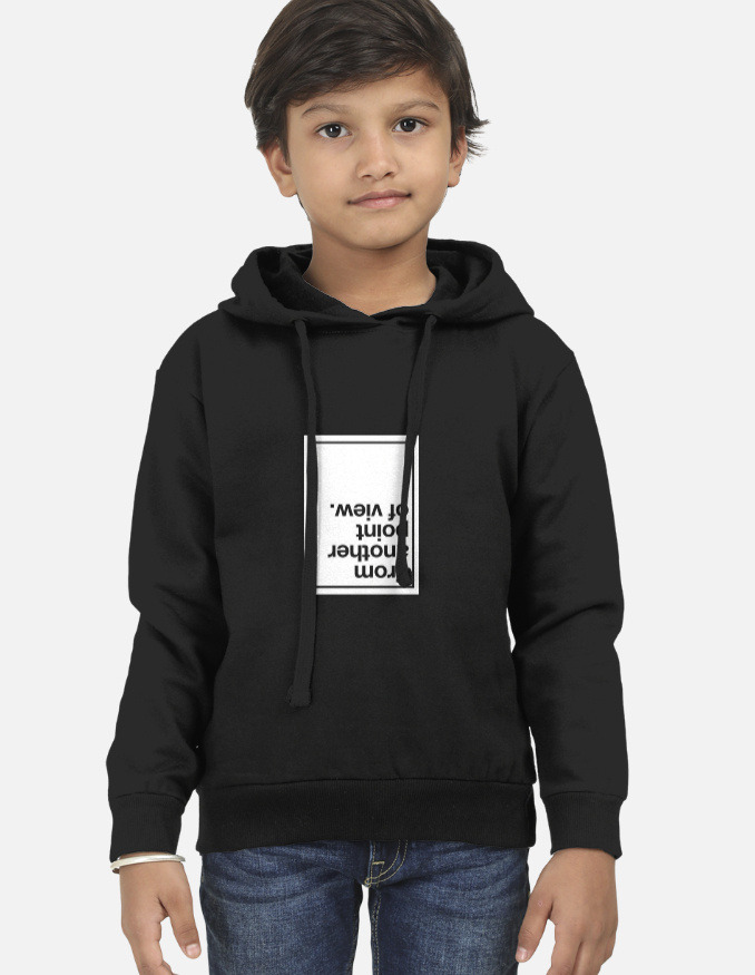 "From Another Point of View" Kids' Hoodie – Black