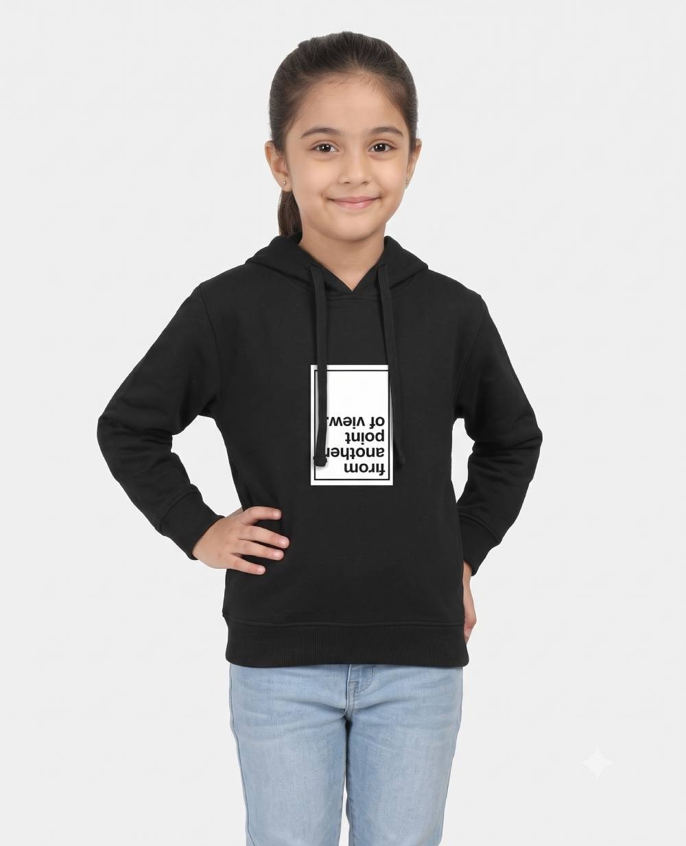 "From Another Point of View" Kids' Hoodie – Black